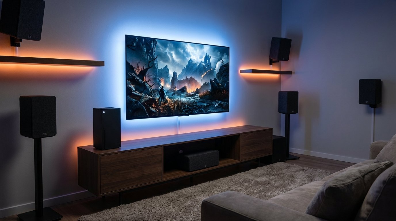 Xbox Series X Gaming Setup mit Dolby Atmos Surround Sound
