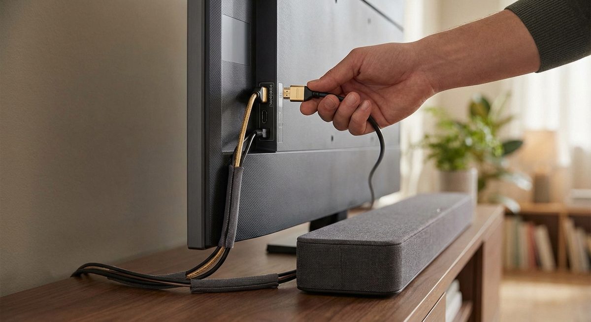 HDMI eARC Kabel am AV-Receiver anschließen